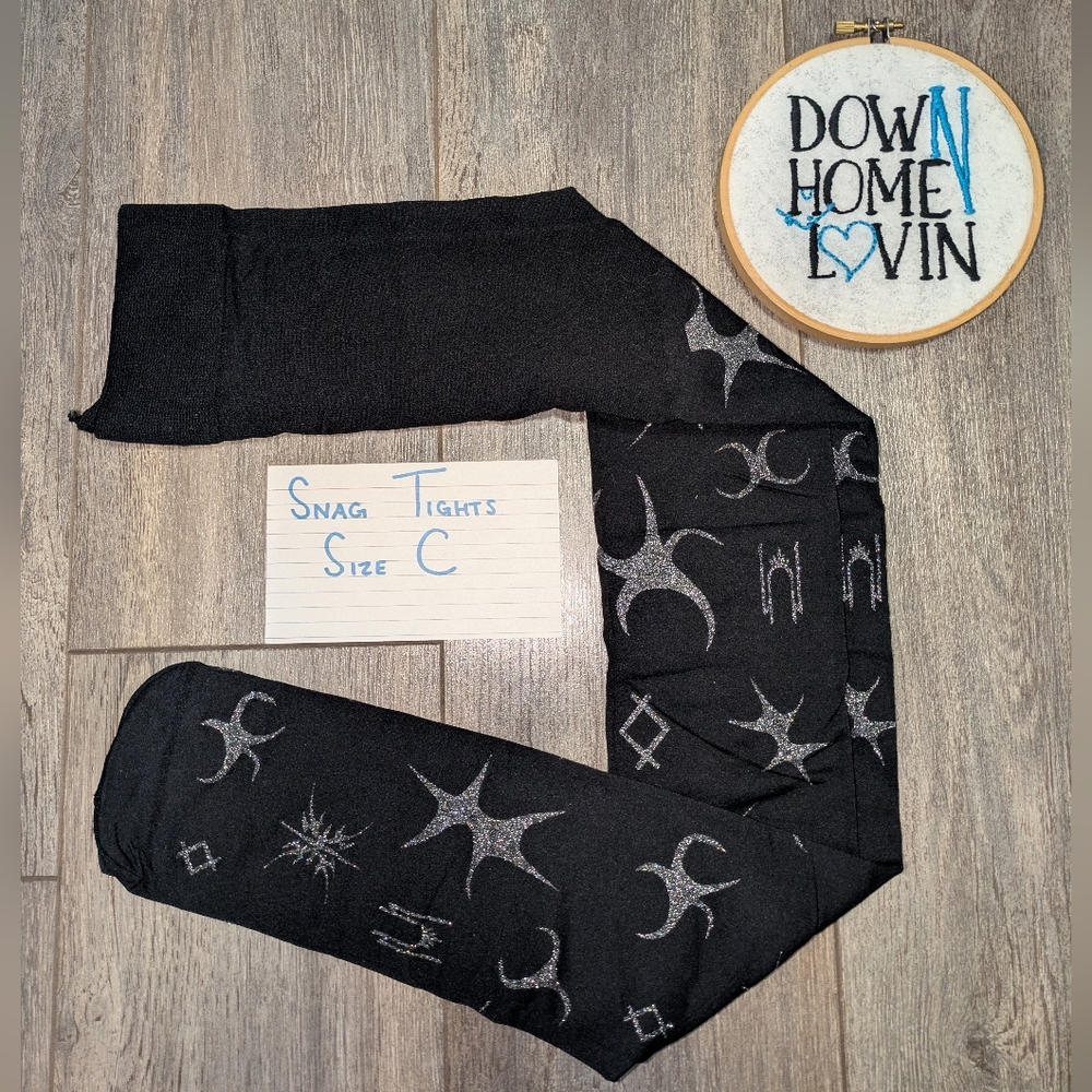 Snag Tights SIZE C - Silver Ink